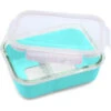 Melii - Glass Bento Box With Sleeve, Oven, Microwave, Freezer & Dishwasher Safe, 25oz, Blue 2 Melii - Glass Bento Box With Sleeve, Oven, Microwave, Freezer & Dishwasher Safe, 25oz, Blue -Macro Baby Store melii glass bento box with sleeve oven microwave freezer dishwasher safe 25oz blue image 1