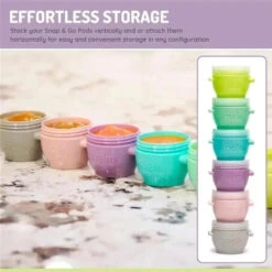Melii - Snap & Go Baby Food Storage Containers, 2 Oz, 6 Pack -Macro Baby Store melii snap go baby food storage containers 2 oz 6 pack image 6