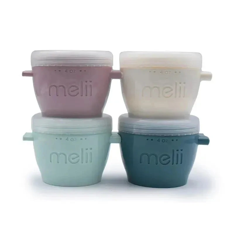 Melii - 4Pk Snap & Go Baby Food Storage Containers, 4 Oz 3 Melii - 4Pk Snap & Go Baby Food Storage Containers, 4 Oz