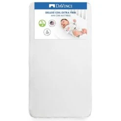 Million Dollar Baby - DaVinci Deluxe Coil Waterproof MINI Crib Mattress In White