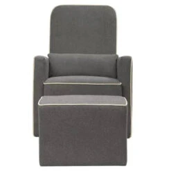 Million Dollar Baby - DaVinci Olive Glider And Ottoman, Dark Gray/Cream