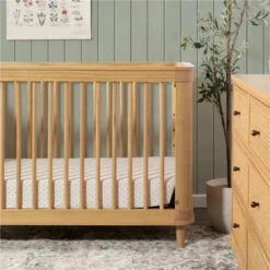 Million Dollar Baby - Namsake Marin With Cane 3-in-1 Convertible Crib, Honey | Honey Cane -Macro Baby Store million dollar baby namsake marin with cane 3 in 1 convertible crib honey honey cane image 12