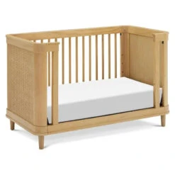 Million Dollar Baby - Namsake Marin With Cane 3-in-1 Convertible Crib, Honey | Honey Cane -Macro Baby Store million dollar baby namsake marin with cane 3 in 1 convertible crib honey honey cane image 3