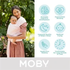 Moby - Rose Quartz Wrap Baby Carrier 10 Moby - Rose Quartz Wrap Baby Carrier -Macro Baby Store moby rose quartz wrap baby carrier image 4