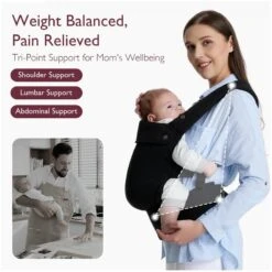 Momcozy - Baby Carrier Newborn To Toddler, Black 15 Momcozy - Baby Carrier Newborn To Toddler, Black -Macro Baby Store momcozy baby carrier newborn to toddler black image 5