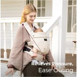 Momcozy - Baby Carrier With Natural Cotton Linen, Light Amber 11 Momcozy - Baby Carrier With Natural Cotton Linen, Light Amber -Macro Baby Store momcozy baby carrier with natural cotton linen light amber image 3