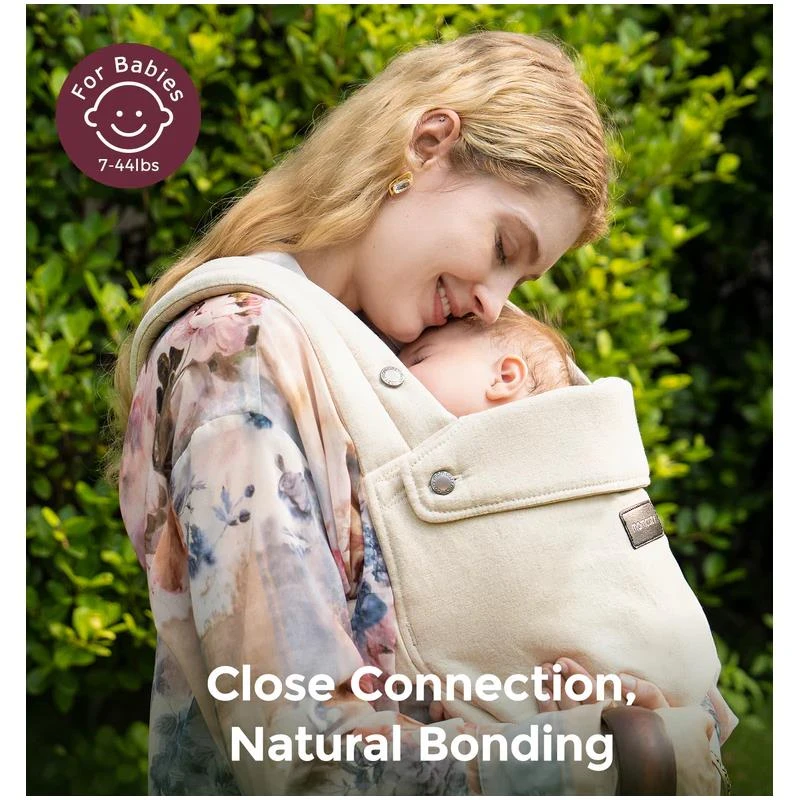 Momcozy - Baby Carrier With Natural Cotton Linen, Light Amber 7 Momcozy - Baby Carrier With Natural Cotton Linen, Light Amber - Image 5