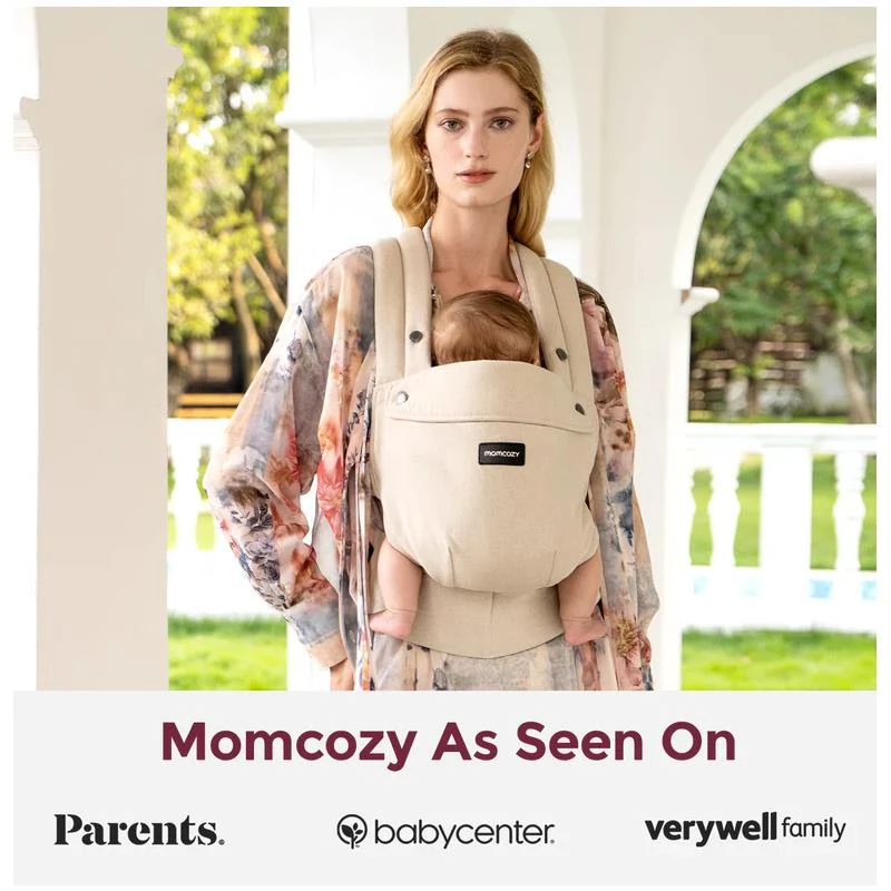 Momcozy - Baby Carrier With Natural Cotton Linen, Light Amber 9 Momcozy - Baby Carrier With Natural Cotton Linen, Light Amber - Image 7