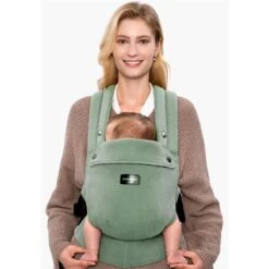 Momcozy - Baby Carrier With Natural Cotton Linen, Sage Green
