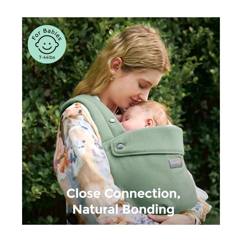Momcozy - Baby Carrier With Natural Cotton Linen, Sage Green 5 Momcozy - Baby Carrier With Natural Cotton Linen, Sage Green - Image 3