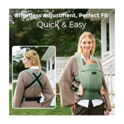 Momcozy - Baby Carrier With Natural Cotton Linen, Sage Green 10 Momcozy - Baby Carrier With Natural Cotton Linen, Sage Green -Macro Baby Store momcozy baby carrier with natural cotton linen sage green image 4