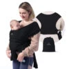 Momcozy - Baby Wrap Carrier, Black 2 Momcozy - Baby Wrap Carrier, Black -Macro Baby Store momcozy baby wrap carrier black image 1