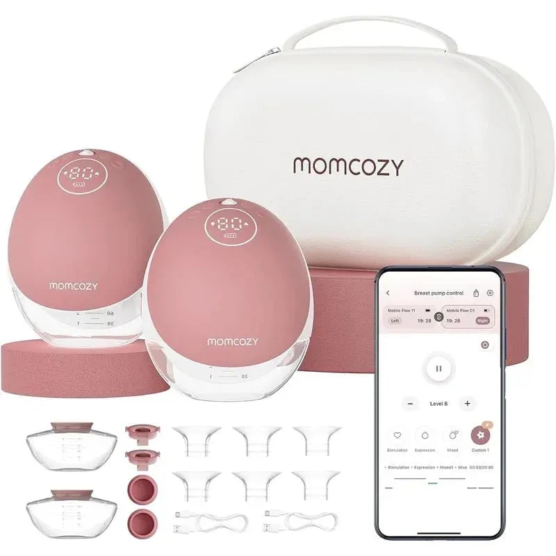 Momcozy - Double Breast Pump Hands Free Mobile Flow M9 3 Momcozy - Double Breast Pump Hands Free Mobile Flow M9