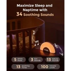 Momcozy - Dreamsync Smart Baby Sound Machine, Rainbow Light & App Control 15 Momcozy - Dreamsync Smart Baby Sound Machine, Rainbow Light & App Control -Macro Baby Store momcozy dreamsync smart baby sound machine rainbow light app control image 4