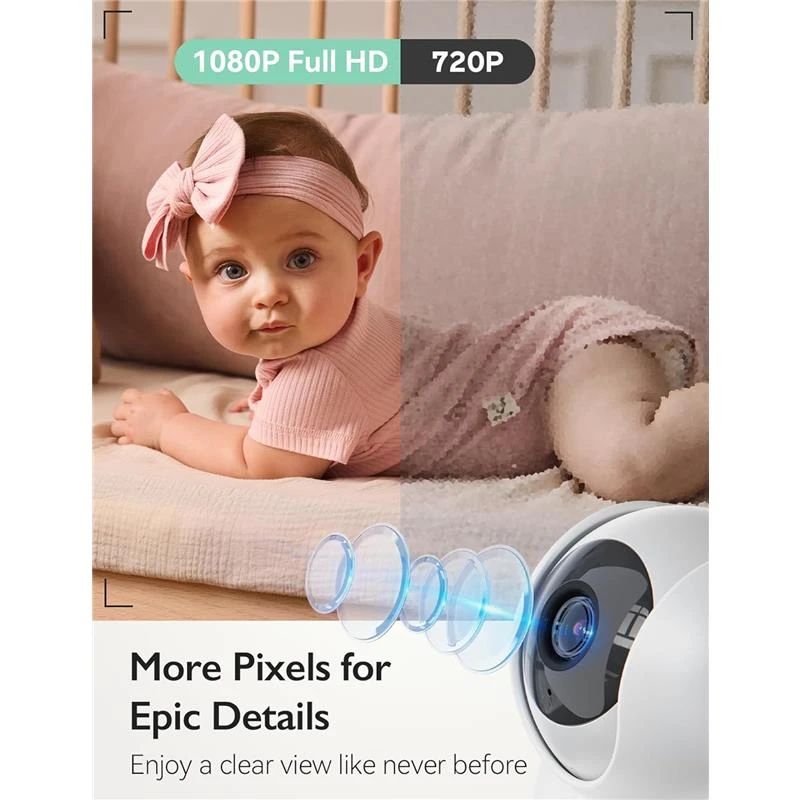 Momcozy - Video Baby Monitor, 5.5” 1080P Full HD Baby Monitor With Camera No WiFi 10 Momcozy - Video Baby Monitor, 5.5” 1080P Full HD Baby Monitor With Camera No WiFi - Image 8