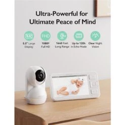 Momcozy - Video Baby Monitor, 5.5” 1080P Full HD Baby Monitor With Camera No WiFi 19 Momcozy - Video Baby Monitor, 5.5” 1080P Full HD Baby Monitor With Camera No WiFi -Macro Baby Store momcozy video baby monitor 5 5 1080p full hd baby monitor with camera no wifi image 9