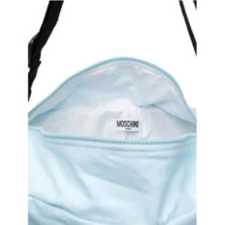 Moschino Baby - Diaper Bag With Changing Bear Logo Print, Light Blue -Macro Baby Store moschino baby diaper bag with changing bear logo print light blue image 3