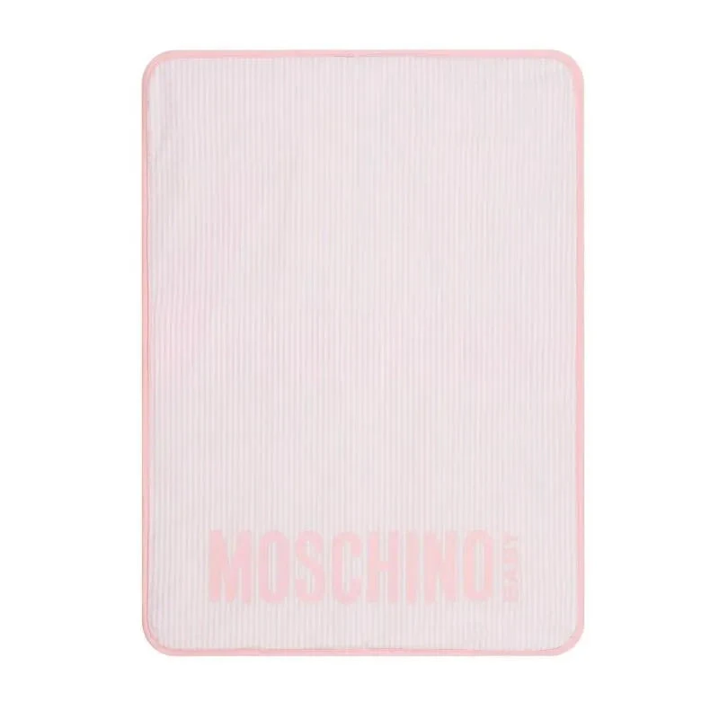 Moschino Baby - Striped Diaper Bag With Bear Patch Changing Mat Light Pink 5 Moschino Baby - Striped Diaper Bag With Bear Patch Changing Mat Light Pink - Image 3