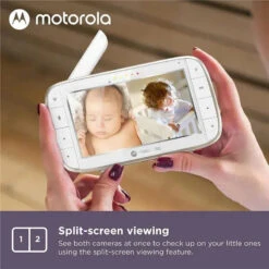 Motorola - 2 Cameras Wifi Baby Monitor With Crib Mount -Macro Baby Store motorola baby monitor vm855 2 indoor 2 camera video image 5