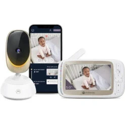 Motorola - Baby Monitor VM85 Indoor WiFi Video With Camera & Mood Light