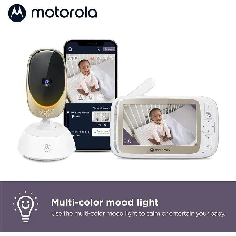 Motorola - Baby Monitor VM85 Indoor WiFi Video With Camera & Mood Light 4 Motorola - Baby Monitor VM85 Indoor WiFi Video With Camera & Mood Light - Image 2