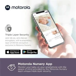 Motorola - Baby Monitor VM85 Indoor WiFi Video With Camera & Mood Light 10 Motorola - Baby Monitor VM85 Indoor WiFi Video With Camera & Mood Light -Macro Baby Store motorola connect 5 connected motorized pan 720p video baby monitor image 4