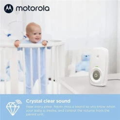 Motorola - AM24 Audio Baby Monitor With LCD Screen -Macro Baby Store motorola dect abm lcd audio monitor image 4