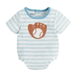 Mud Pie - Baby Boy Baseball Crawlers, 3/6M
