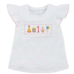 Mud Pie - Birthday Girl Smocked One Tunic 12-18M