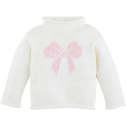 Mud Pie - Kids Children's Bow Rollneck Sweater, 24 Months - 3T