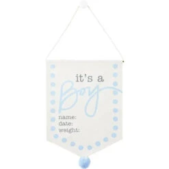 Mud Pie - New Baby Announcement Sign, Boy 18 1/2 X 11