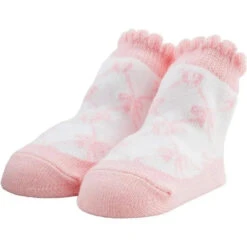 Mud Pie - Stripe Rattle Toe Sock Set -Macro Baby Store mud pie stripe rattle toe sock set image 2