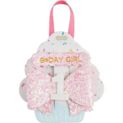 Mud Pie - White One Birthday Hair Clips