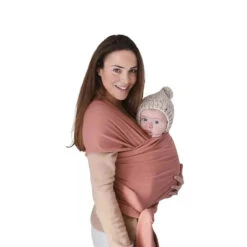 Mushie - 100% Organic Cotton Baby Wrap Carrier, Cedar