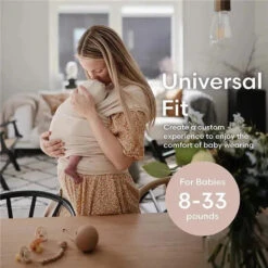 Mushie - 100% Organic Cotton Baby Wrap Carrier, Grey Melange 8 Mushie - 100% Organic Cotton Baby Wrap Carrier, Grey Melange -Macro Baby Store mushie 100 organic cotton baby wrap carrier grey melange image 3