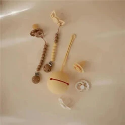 Mushie - 100% Silicone Baby Pacifier Clip BPA Free, Hera Faux Wood -Macro Baby Store mushie 100 silicone baby pacifier clip bpa free hera faux wood image 5