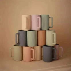 Mushie - Baby Bath Rinse Cup, 100% Food Grade Silicone, Wash Rinser Cup For Kids, Cambridge Blue -Macro Baby Store mushie baby bath rinse cup 100 food grade silicone wash rinser cup for kids cambridge blue image 8