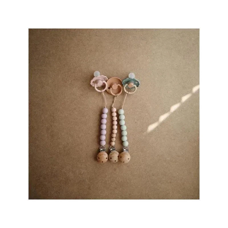 Mushie - Baby Pacifier Clip | Halo - Green 4 Mushie - Baby Pacifier Clip | Halo - Green - Image 2