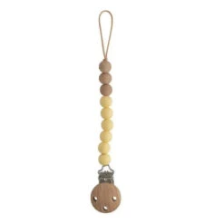 Mushie - Eva Silicone Pacifier Clip, Muted Yellow