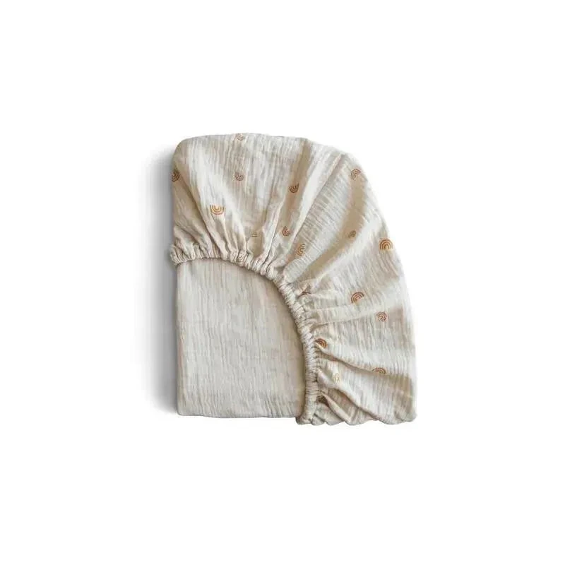 Mushie Extra Soft Muslin Mini Crib Sheet 4 Mushie Extra Soft Muslin Mini Crib Sheet - Image 2