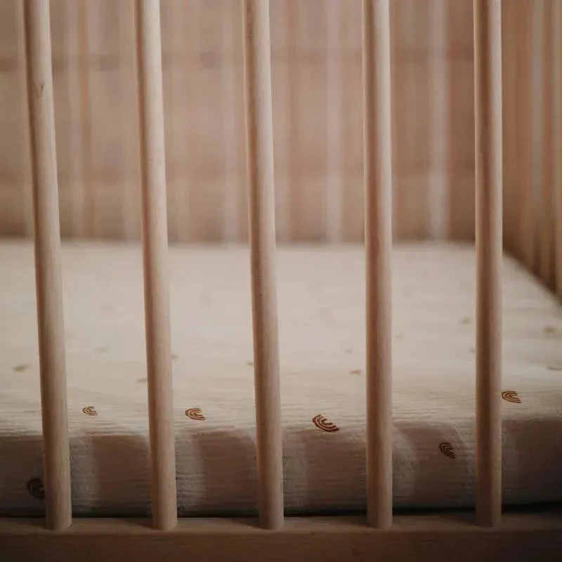 Mushie Extra Soft Muslin Mini Crib Sheet 7 Mushie Extra Soft Muslin Mini Crib Sheet - Image 5