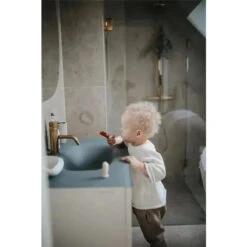 Mushie - Finger Toothbrush (Shifting Sands/Blush) -Macro Baby Store mushie finger toothbrush shifting sands blush image 9