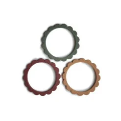 Mushie - Flower Teething Bracelet 3-Pack (Dried Thyme/Berry/Natural) 7 Mushie - Flower Teething Bracelet 3-Pack (Dried Thyme/Berry/Natural) -Macro Baby Store mushie flower teething bracelet 3 pack dried thyme berry natural image 3