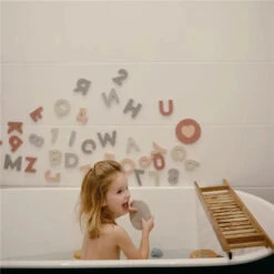 Mushie - Letters And Numbers Bath Play Set (Original) -Macro Baby Store mushie letters and numbers bath play set original image 4