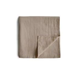 Mushie - Muslin Swaddle Blanket - Natural