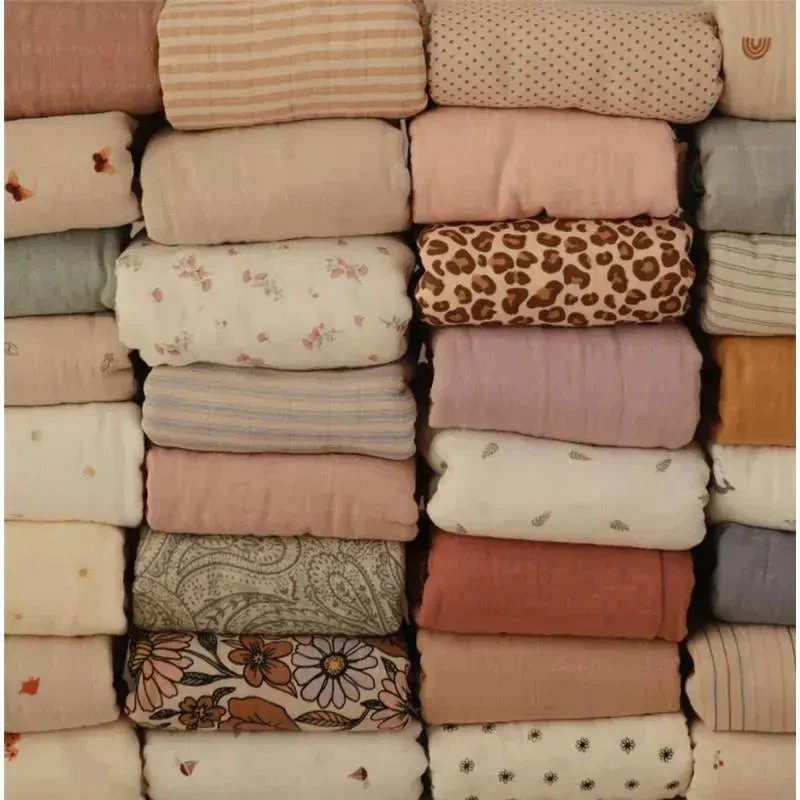 Mushie - Organic Cotton Muslin Swaddle Blanket, Bee 7 Mushie - Organic Cotton Muslin Swaddle Blanket, Bee - Image 5