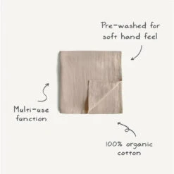 Mushie - Organic Cotton Muslin Swaddle Blanket, Bee 13 Mushie - Organic Cotton Muslin Swaddle Blanket, Bee -Macro Baby Store mushie organic cotton muslin swaddle blanket bee image 6