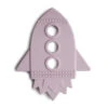 Mushie Silicone Baby Teether Rocket Soft Lilac -Macro Baby Store mushie silicone baby teether rocket soft lilac image 1