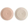 Mushie - Silicone Drain Stopper 2-Pk, Blush/Shifting Sand -Macro Baby Store mushie silicone drain stopper 2 pk blush shifting sand image 1