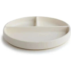 Mushie - Silicone Suction Plate Ivory -Macro Baby Store mushie silicone suction plate ivory image 2